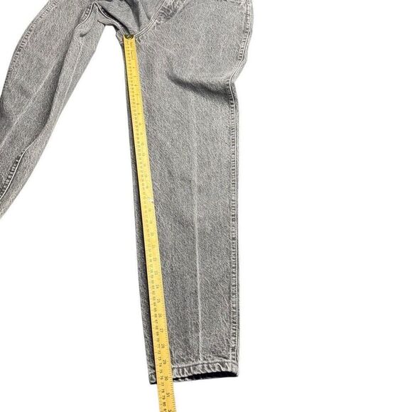 Vintage Lee Acid Wash Black Jeans Womens 8 Med Tapered High Rise - Picture 8 of 9